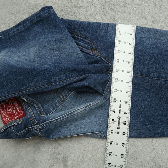 Lucky Brand Jeans Women's Size 10 Mid-Rise Flare Denim 30.5" Inseam Distressed - Picture 7 of 16